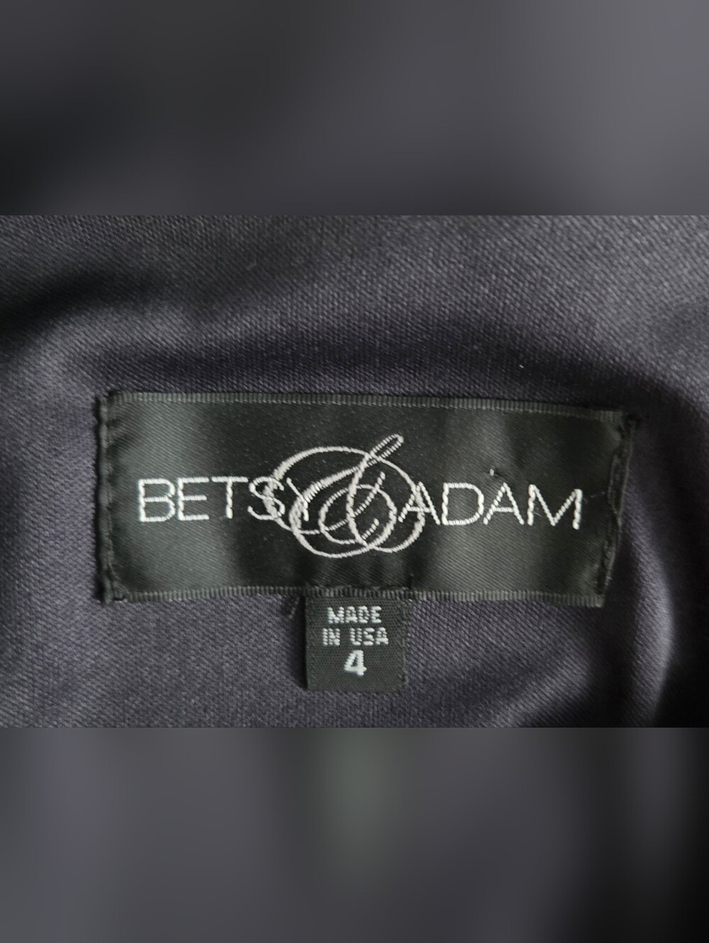 Betsy & Adam Black Sparkle Split-Sleeve Cocktail Dress Size 4 - Picture 13 of 14